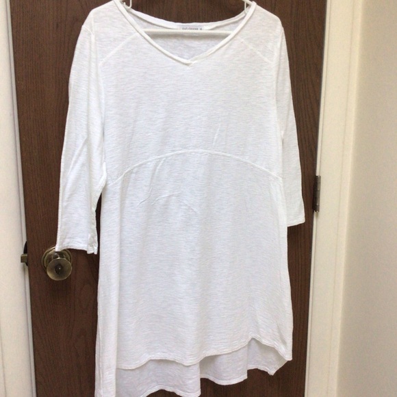 NEW Cut Loose white swing tunic top cotton linen, artsy, sz XL - Picture 6 of 13
